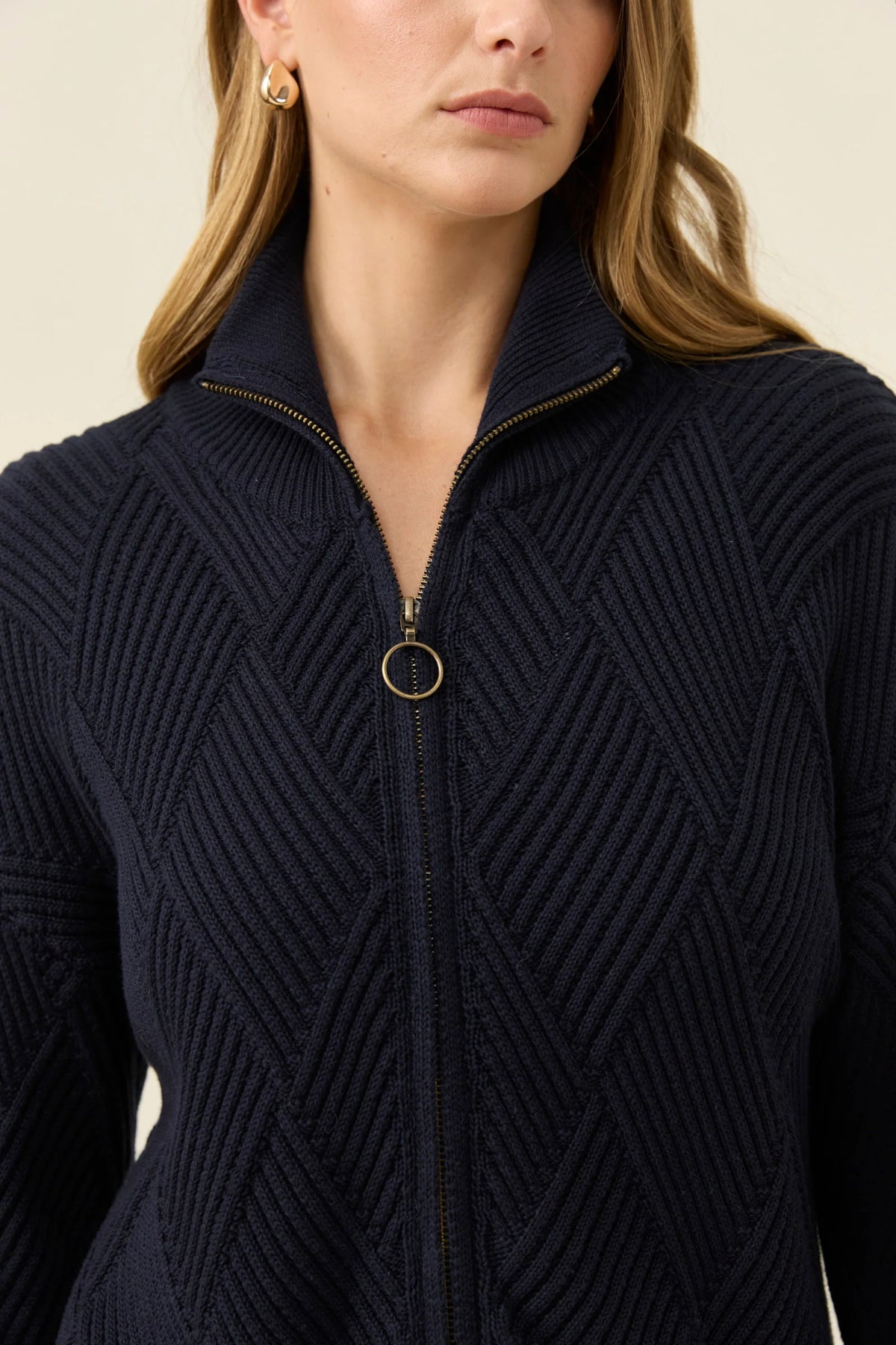 Isle Of Mine Sadie Zip Jumper Navy