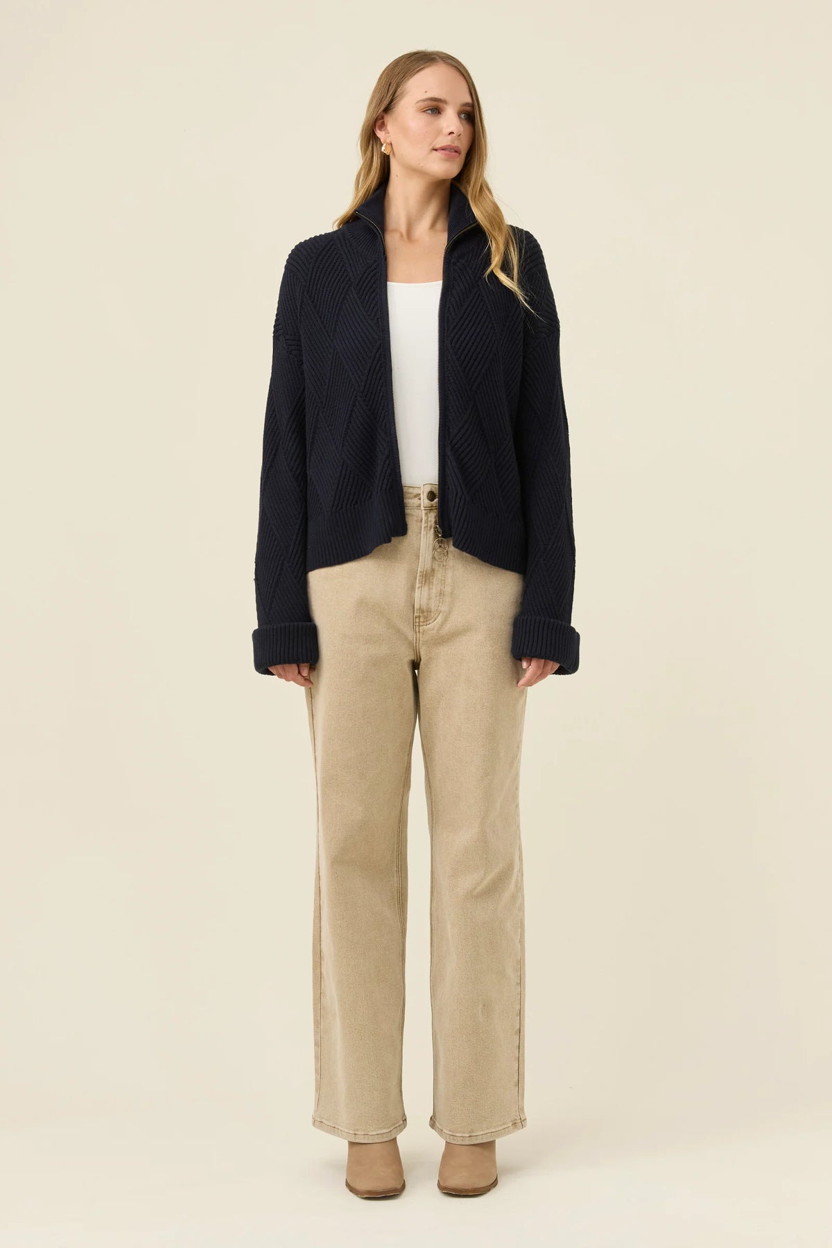 Isle Of Mine Sadie Zip Jumper Navy