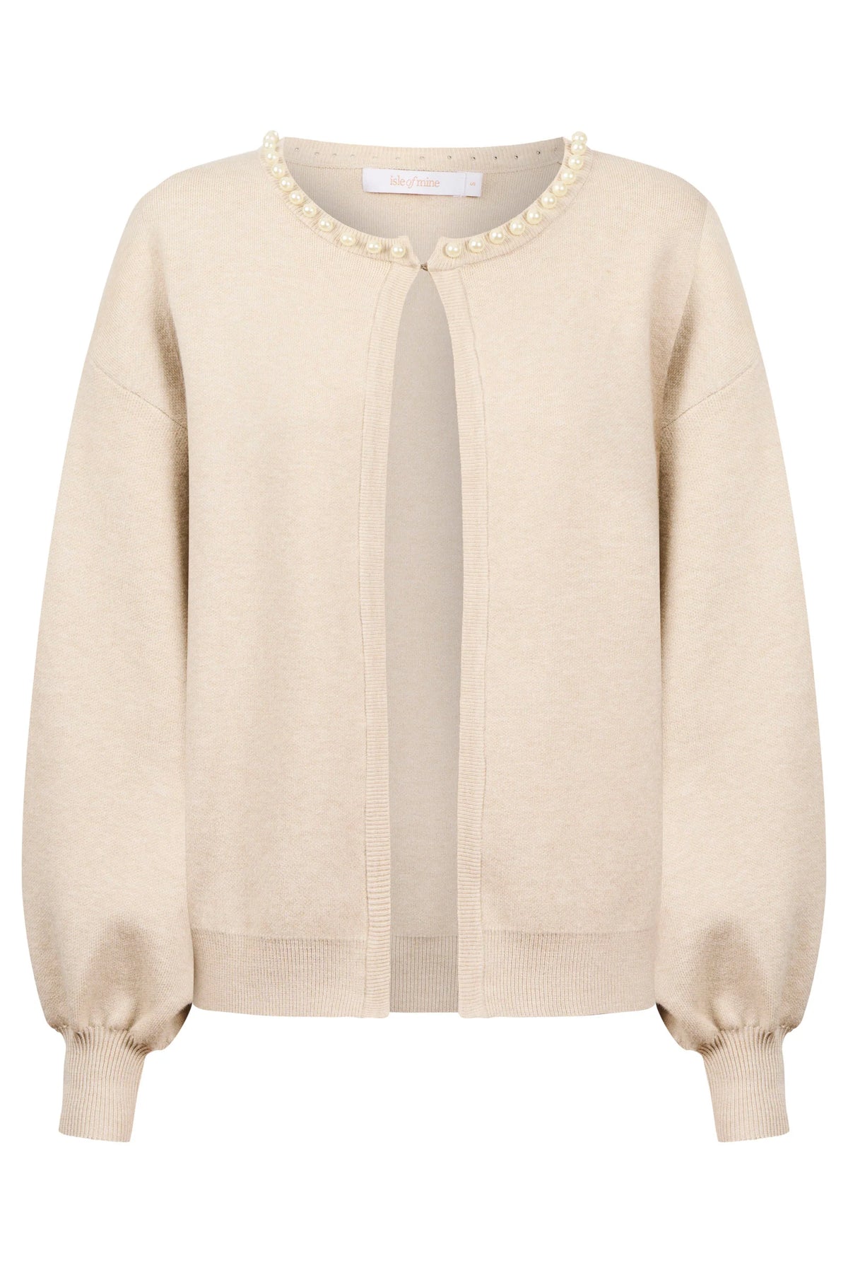 Isle Of Mine Nell Pearl Cardigan Stone
