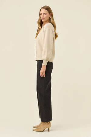 Isle Of Mine Nell Pearl Cardigan Stone