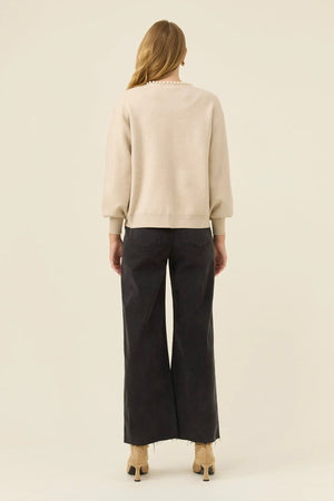 Isle Of Mine Nell Pearl Cardigan Stone