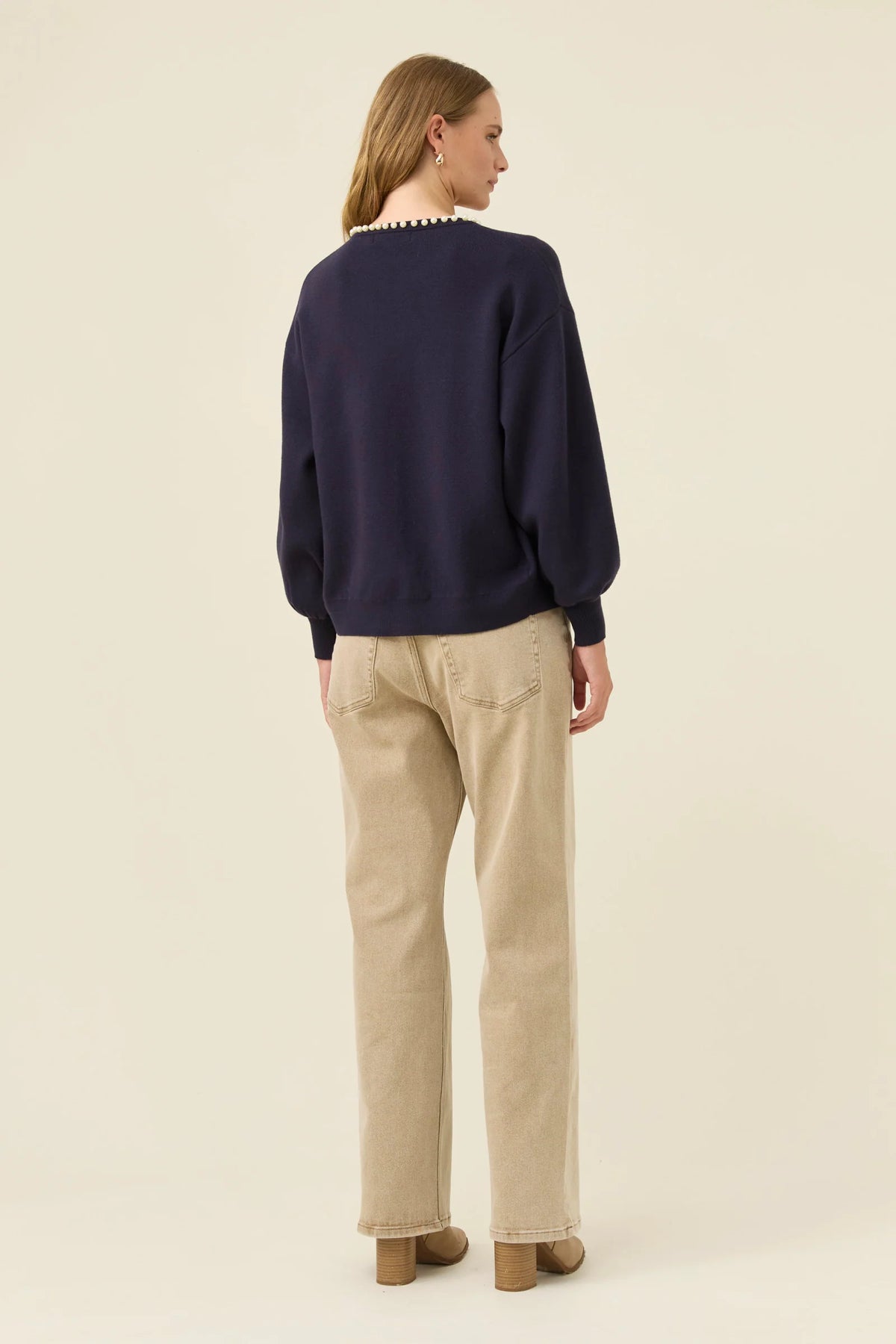 Isle Of Mine Nell Pearl Cardigan Navy