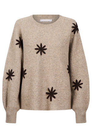 Isle Of Mine Miru Stitch Flower Jumper Stone