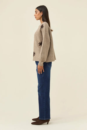 Isle Of Mine Miru Stitch Flower Jumper Stone