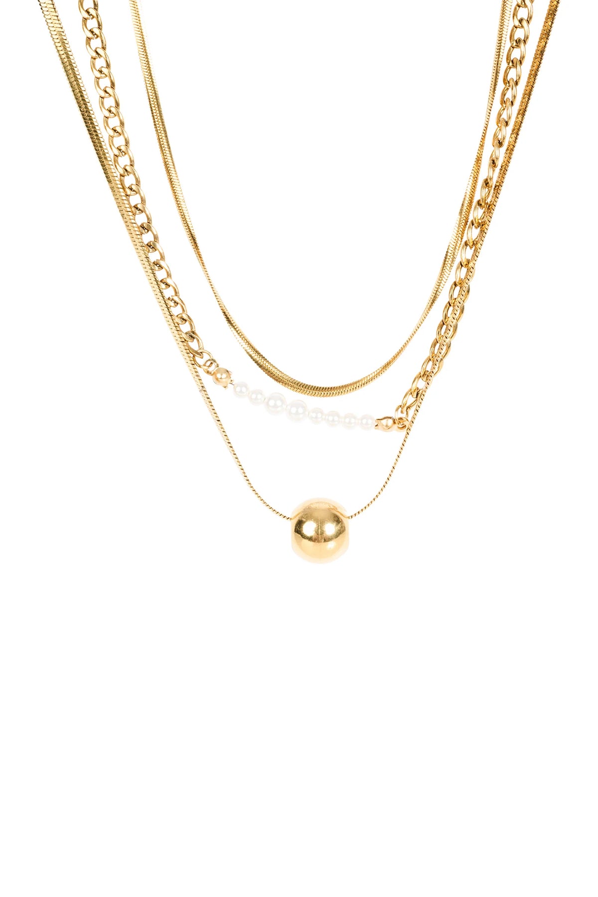 Isle Of Mine Navi Necklace Pearl Layered