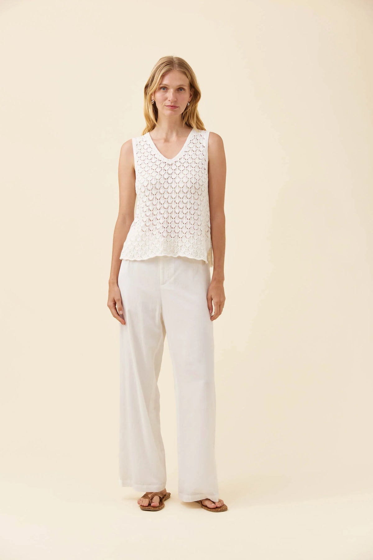 Isle Of Mine Mia Knit Top White