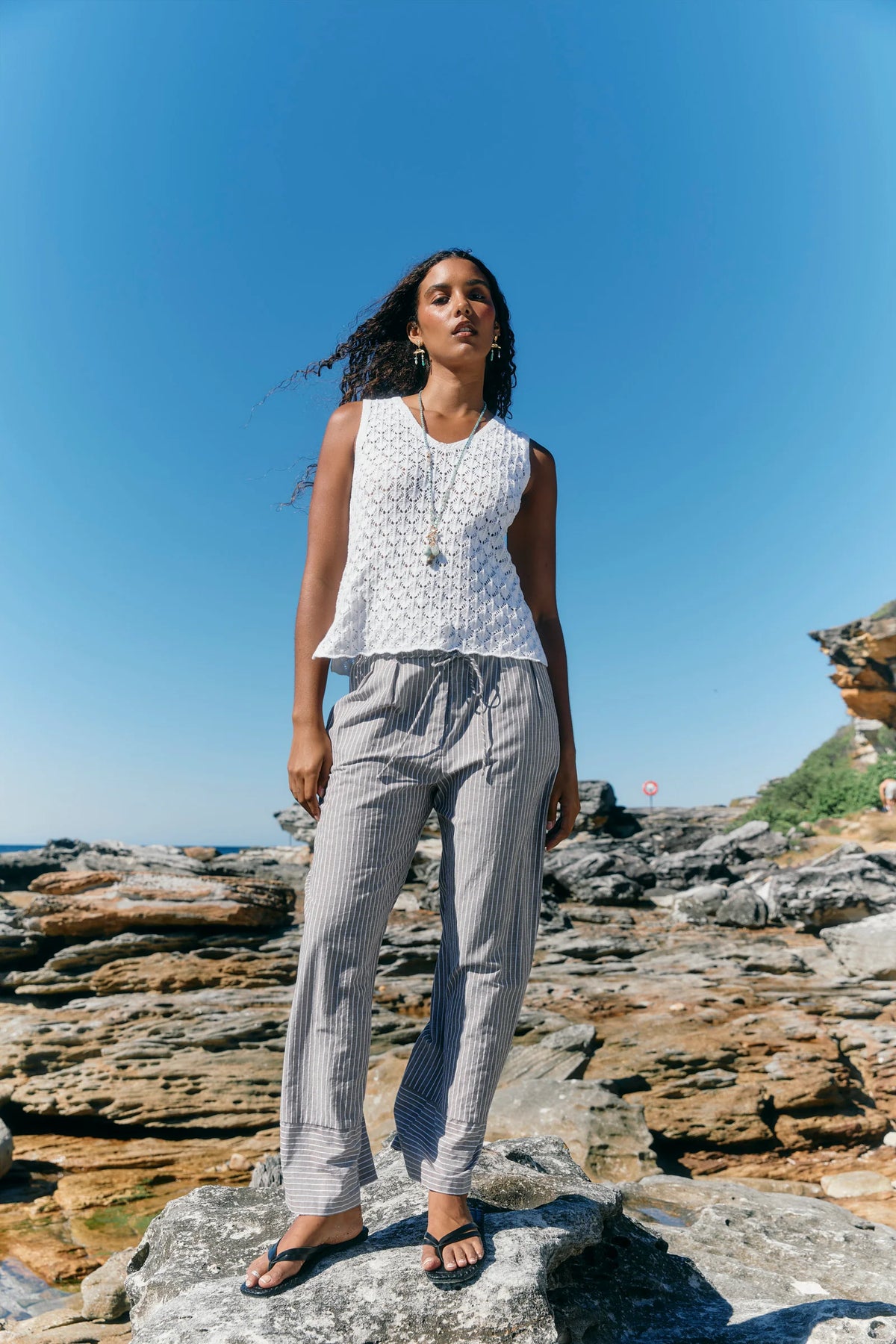 Isle Of Mine Mia Knit Top White