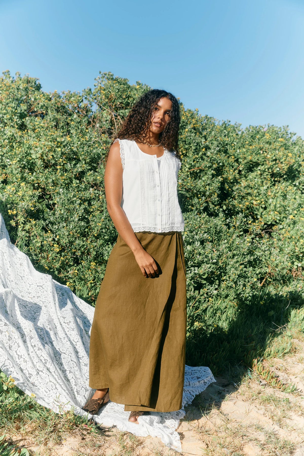 Isle Of Mine Anita Wrap Skirt Olive