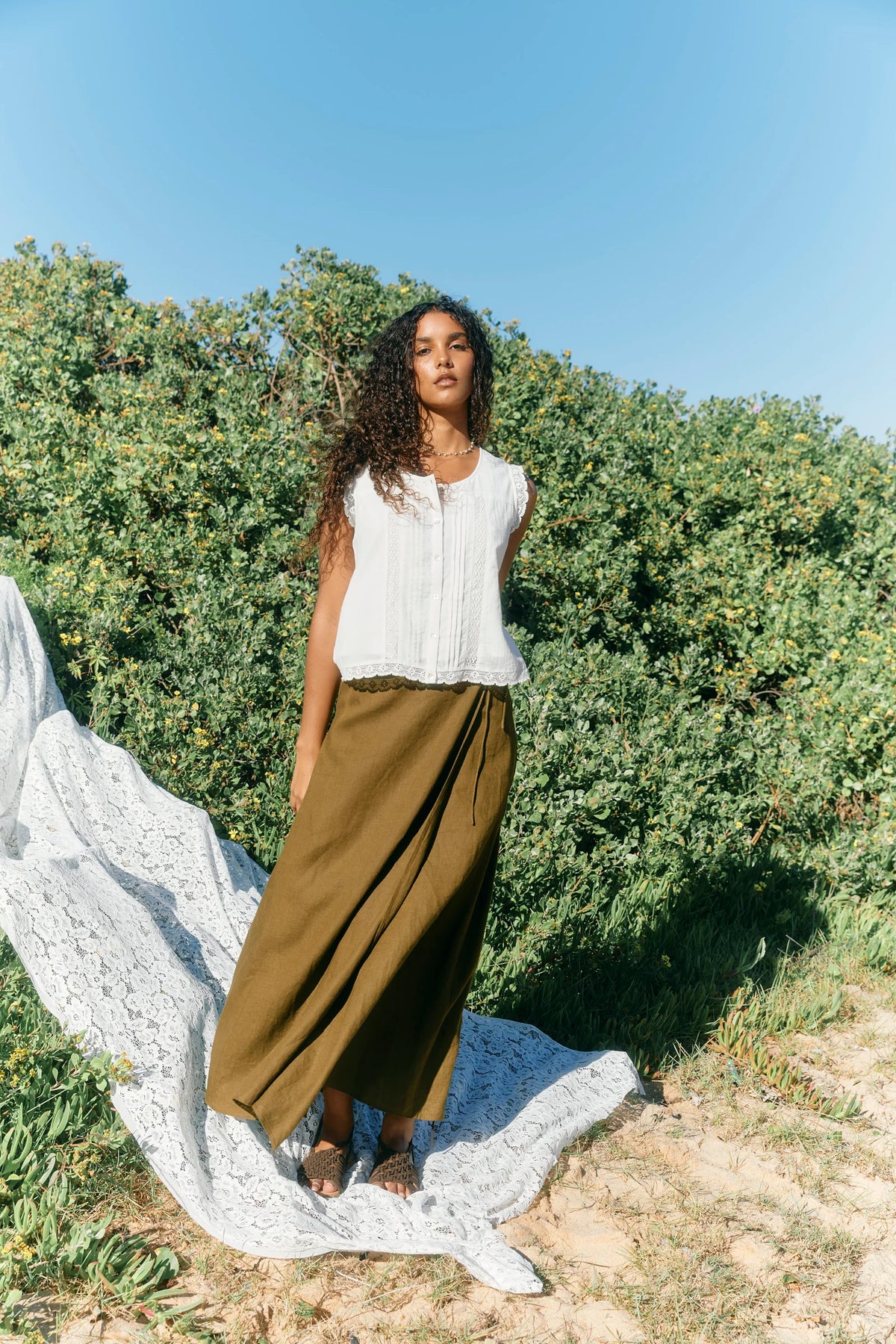 Isle Of Mine Anita Wrap Skirt Olive