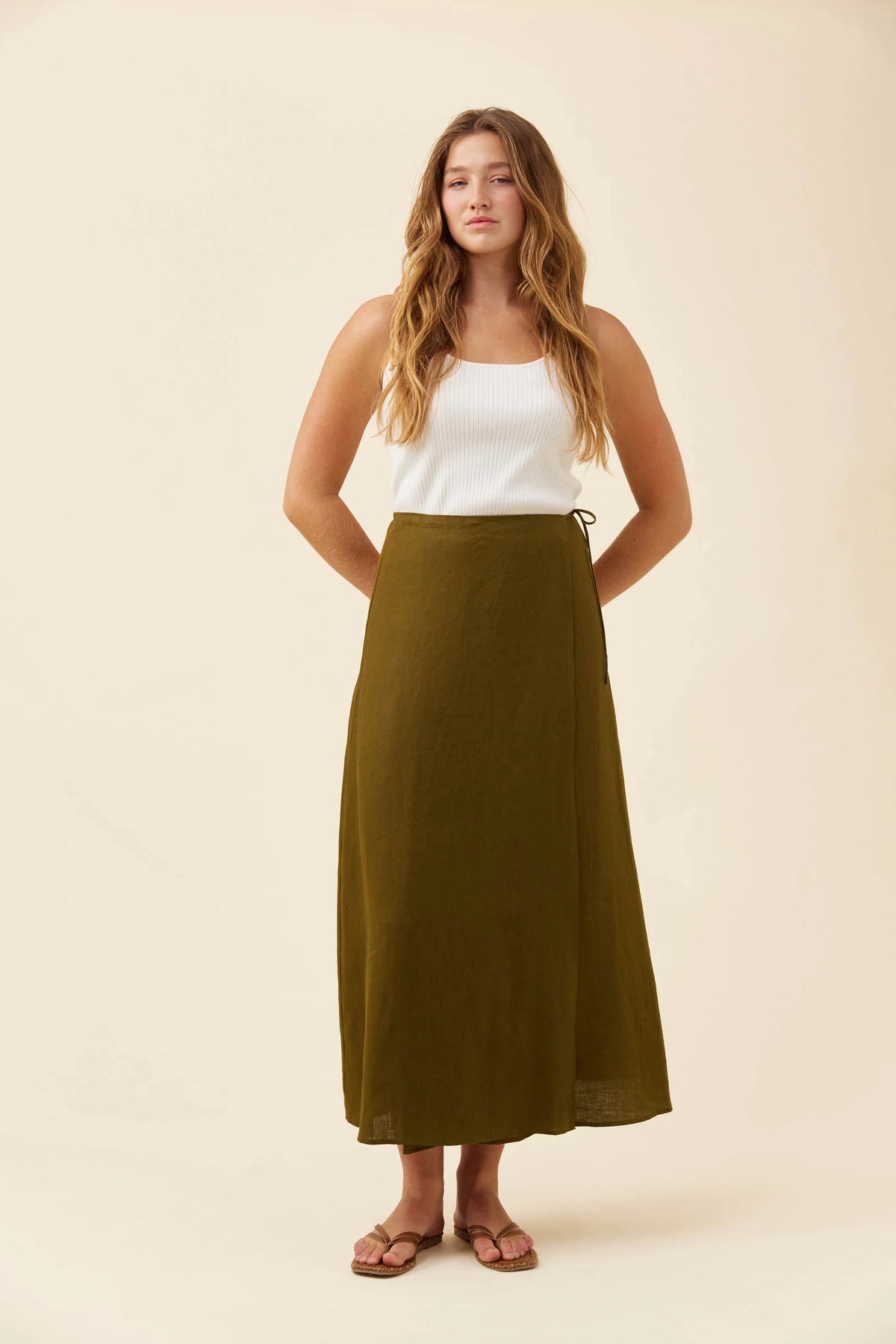Isle Of Mine Anita Wrap Skirt Olive