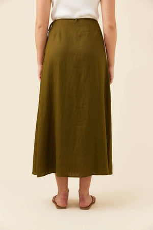 Isle Of Mine Anita Wrap Skirt Olive