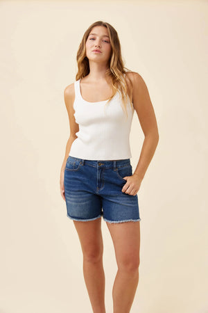 Isle Of Mine Adele Cotton Tank White