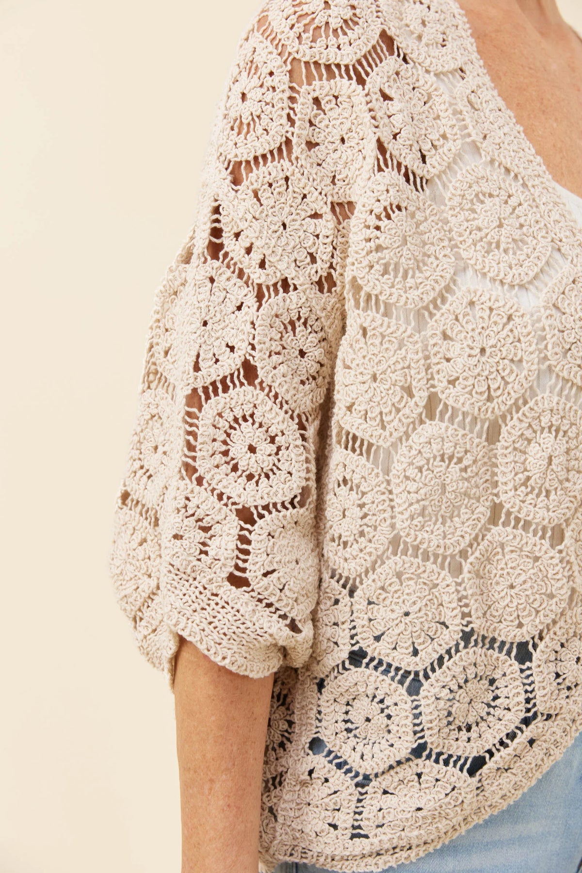 Isle Of Mine Maggie Crochet Cape Canvas