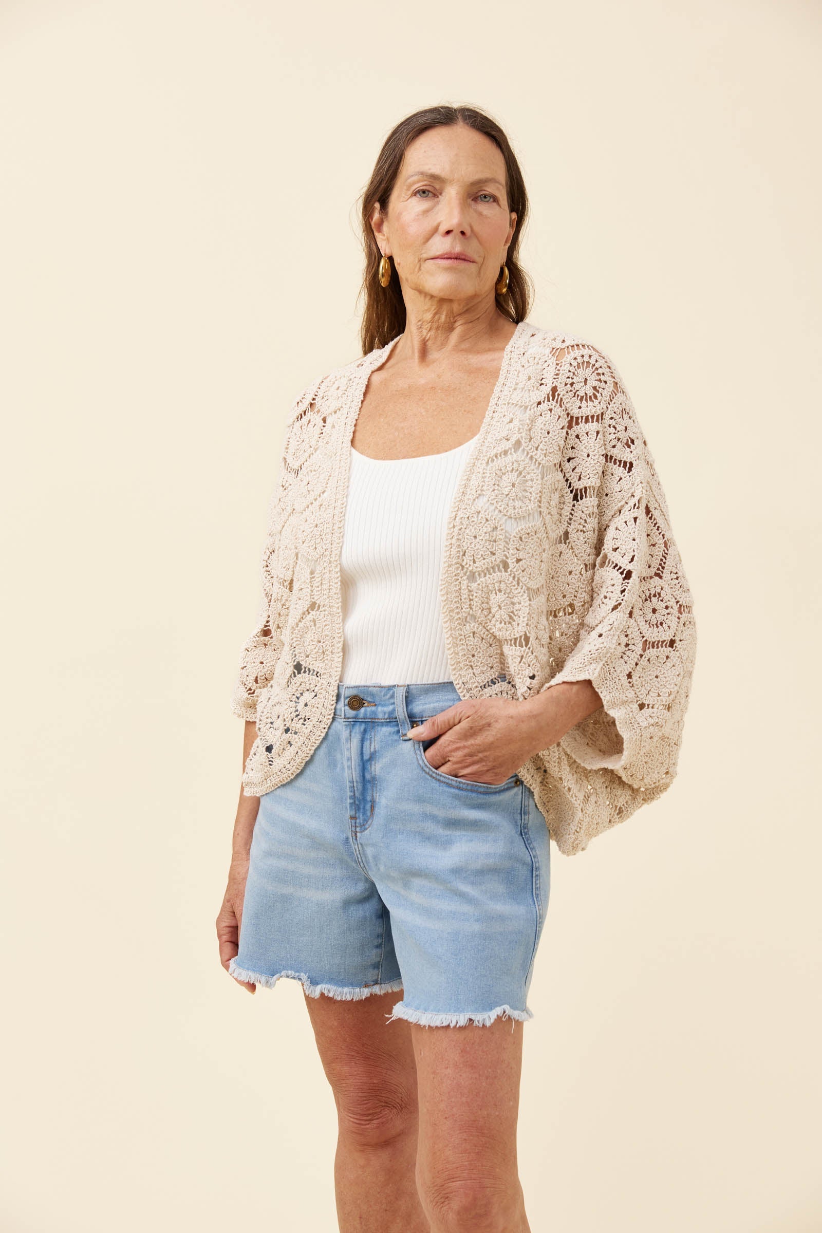 Isle Of Mine Maggie Crochet Cape Canvas