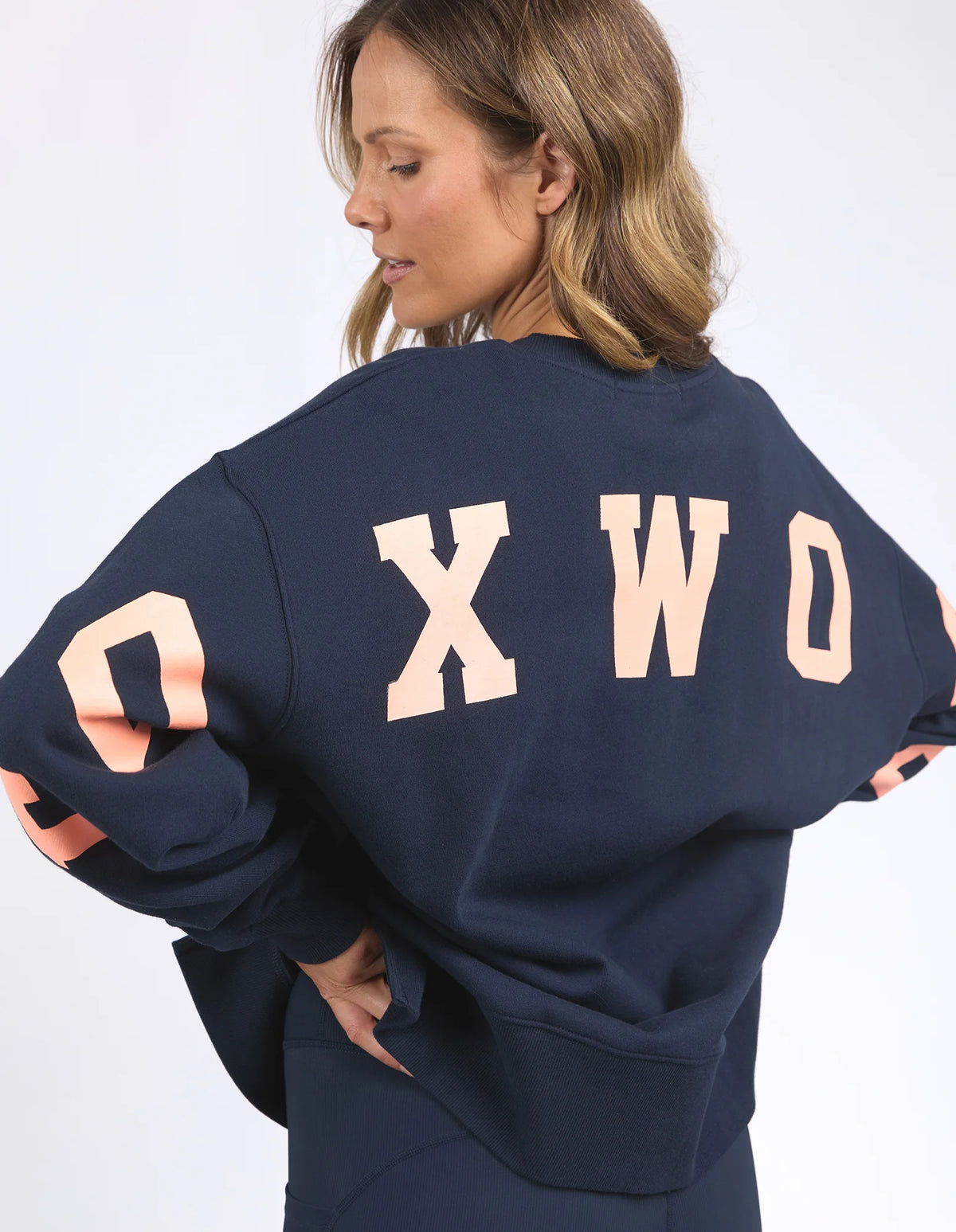 Foxwood Interval Crew Navy With Peach
