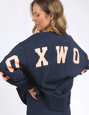 Foxwood Interval Crew Navy With Peach