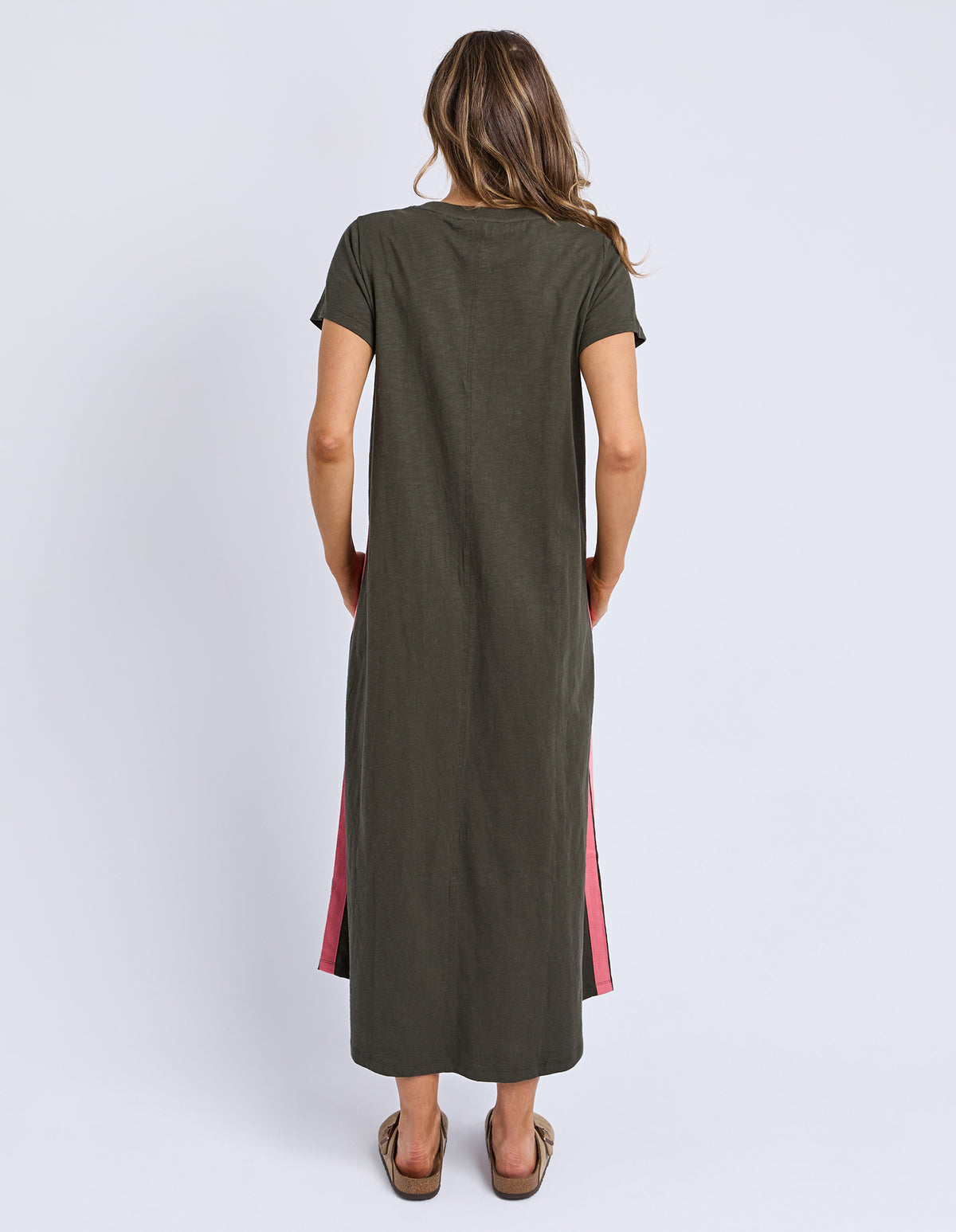 Foxwood Recovery Dress Dark Khaki And Coral