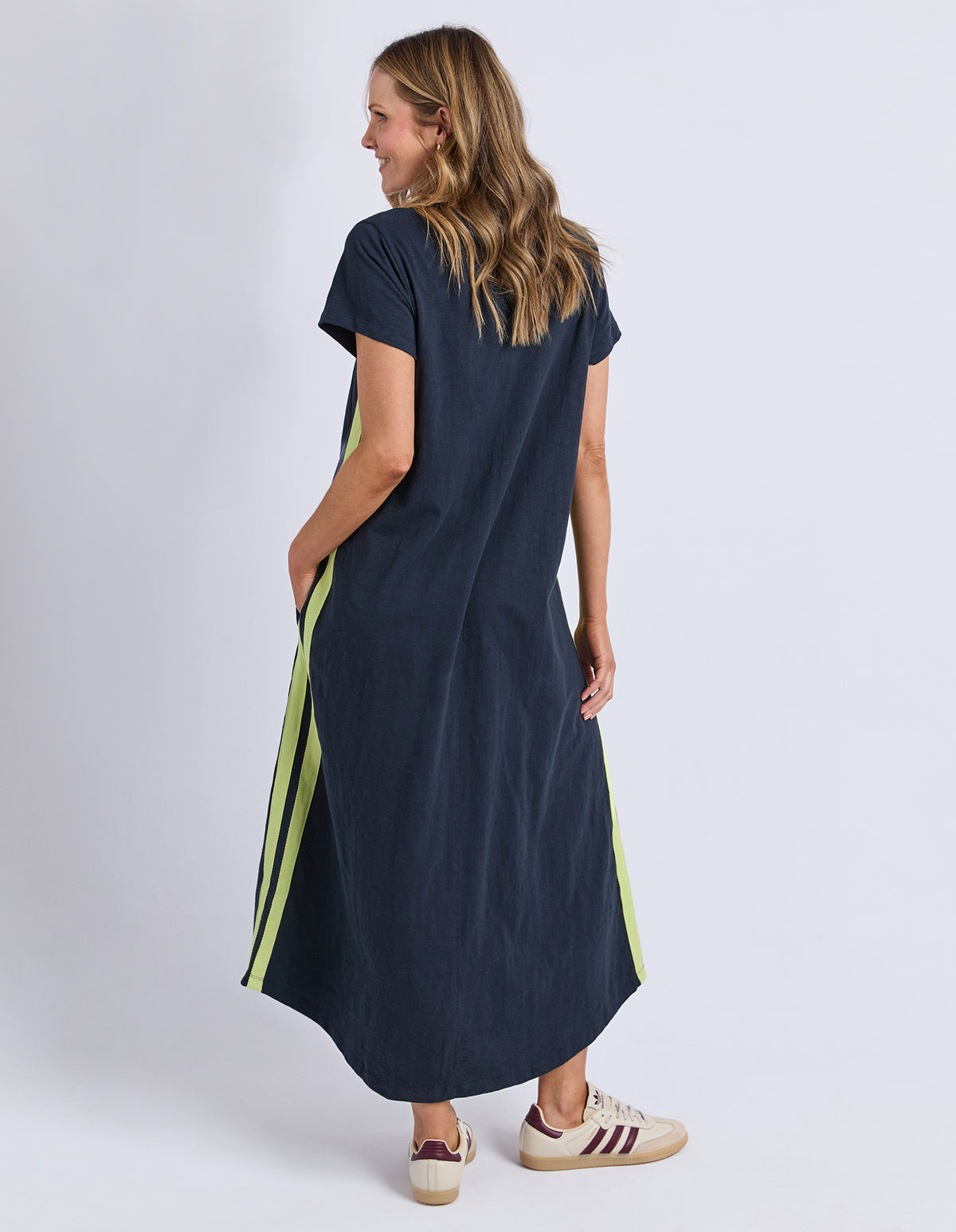 Foxwood Recovery Dress Navy/Neon Lemon