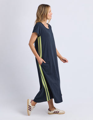 Foxwood Recovery Dress Navy/Neon Lemon
