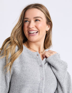 Foxwood Murphy Knit Cardi Grey Marle