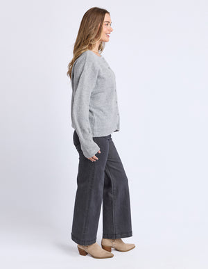 Foxwood Murphy Knit Cardi Grey Marle