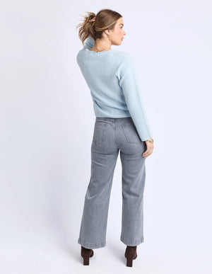 Foxwood Murphy Knit Cardi Ice Blue