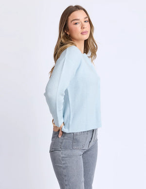Foxwood Murphy Knit Cardi Ice Blue