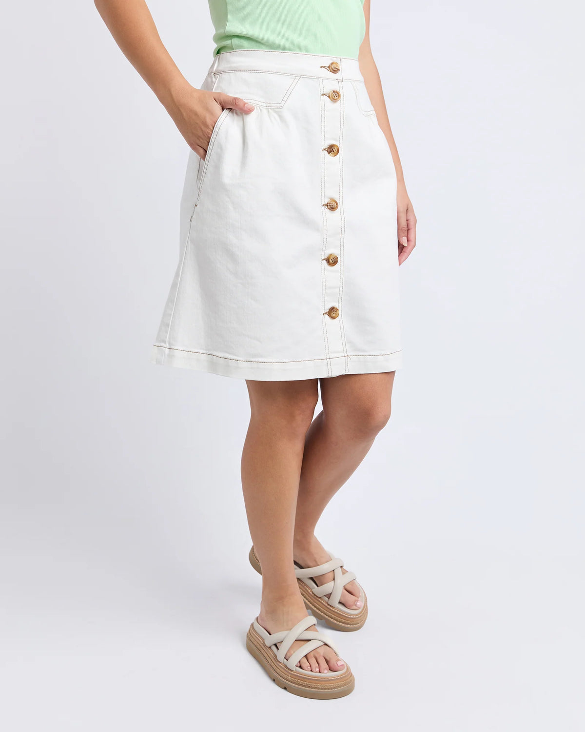 Foxwood Amanda Skirt White