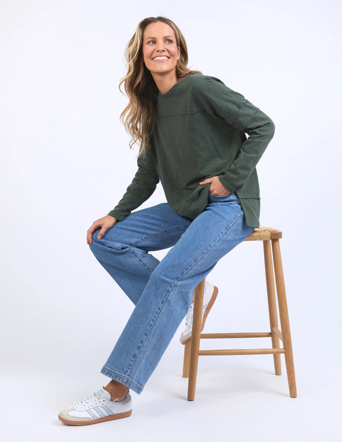 Foxwood Jayne Throw On Top Khaki