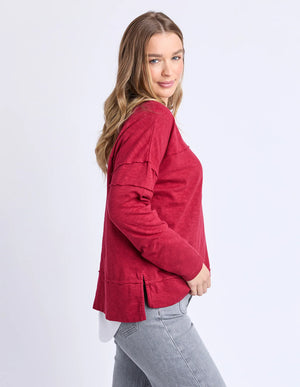 Foxwood Jayne Throw On Top Rhubarb Red
