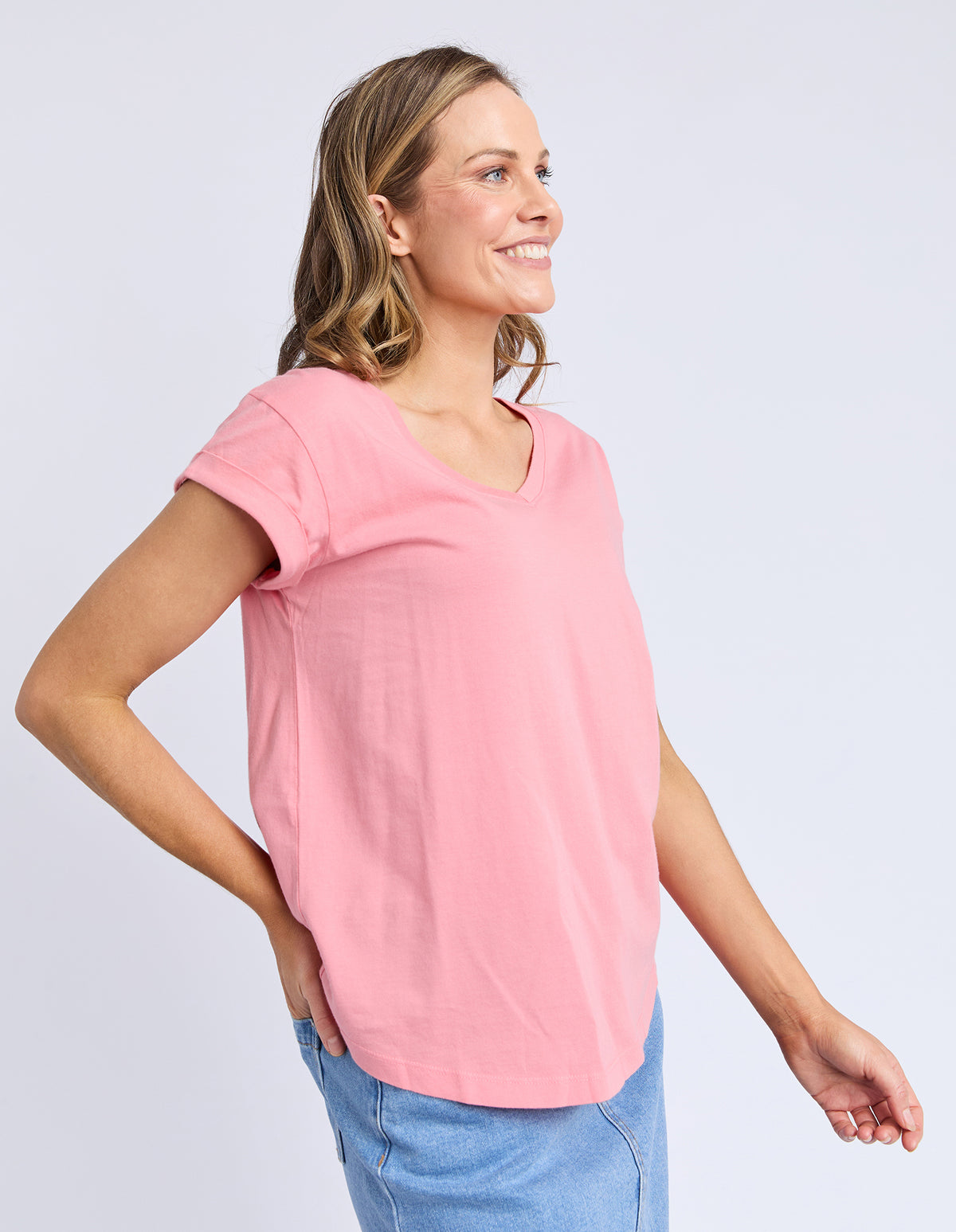 Foxwood Manly Vee Tee Rose Pink