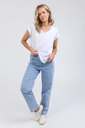 Foxwood Manly Vee Tee White