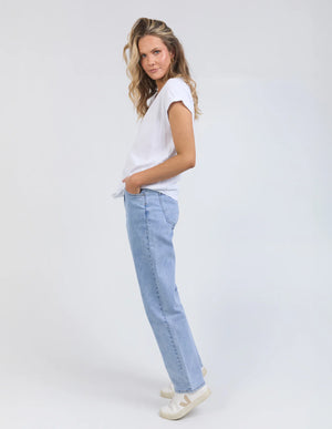 Foxwood Manly Vee Tee White