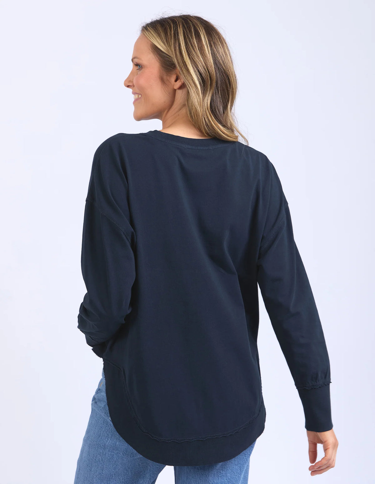 Foxwood Farrah Long Sleeve Top Dark Sapphire