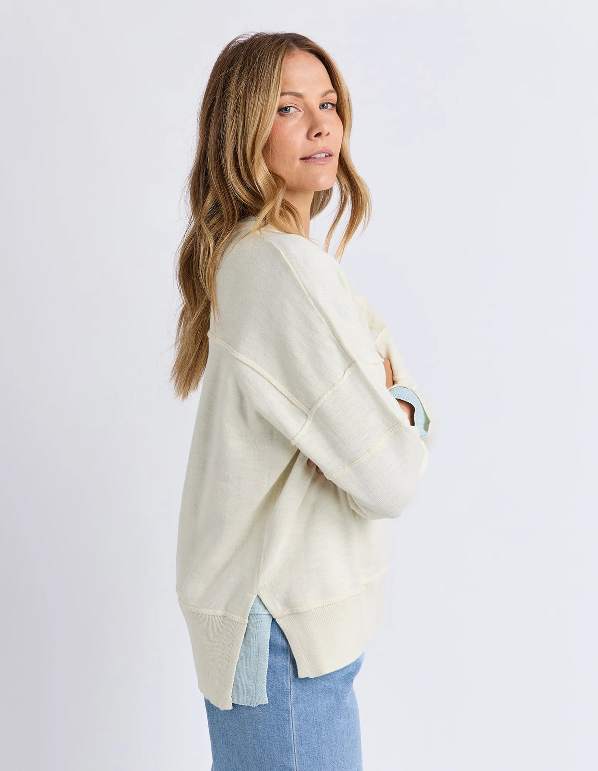 Foxwood Jayne Throw On Knit Vintage White