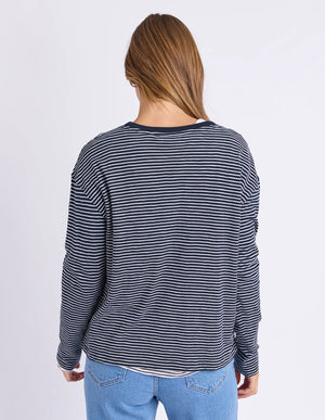 Foxwood Hutch LS Tee Navy