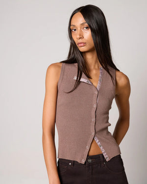 Silent Theory Marleigh Knit Tank Brown