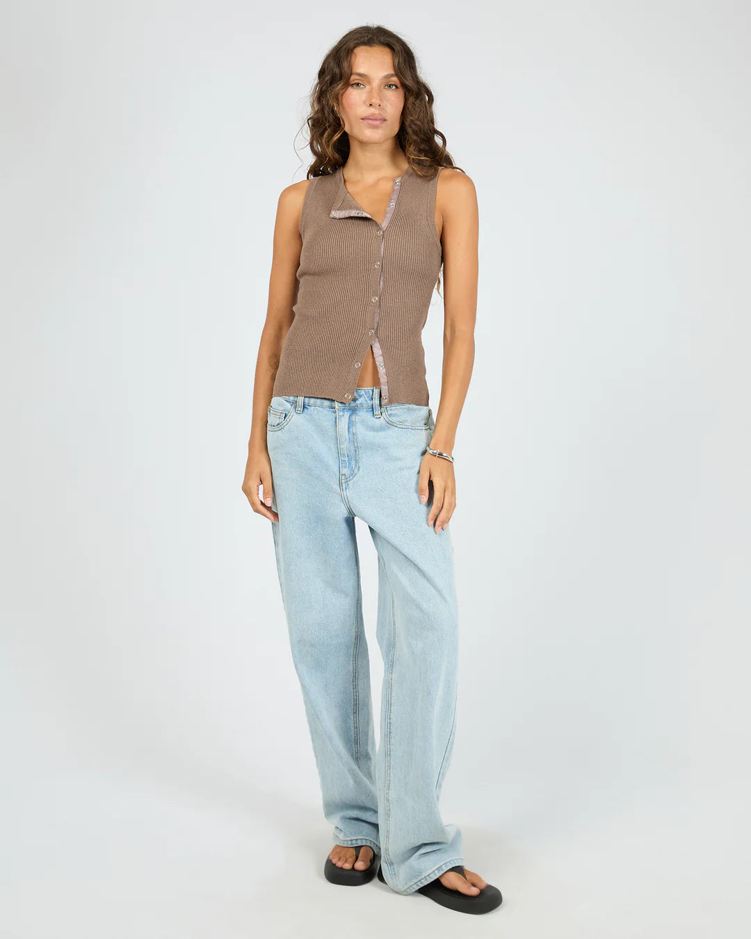 Silent Theory Marleigh Knit Tank Brown
