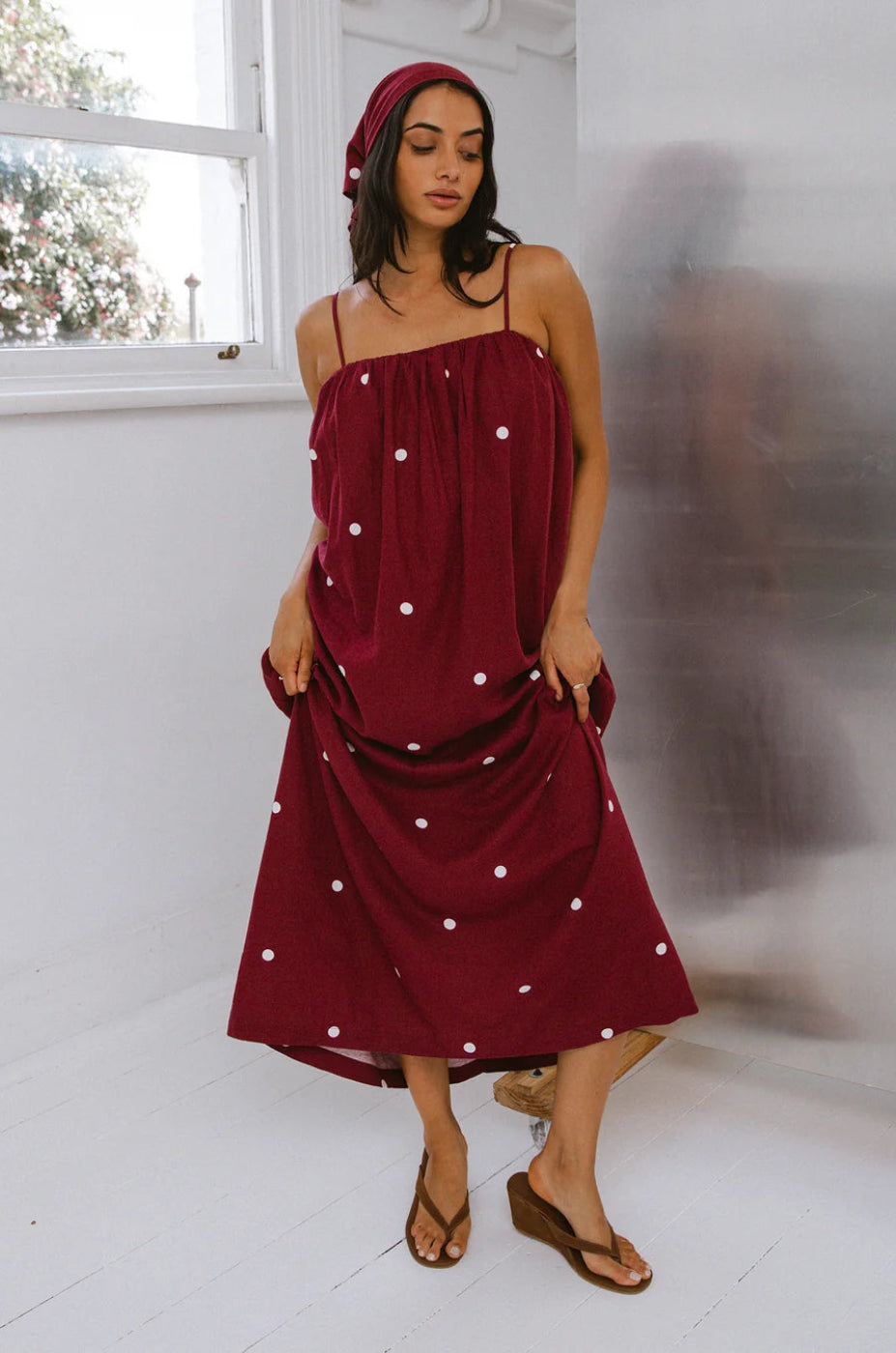 Silent Theory Bordeaux Maxi Dress Cherry