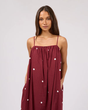 Silent Theory Bordeaux Maxi Dress Cherry