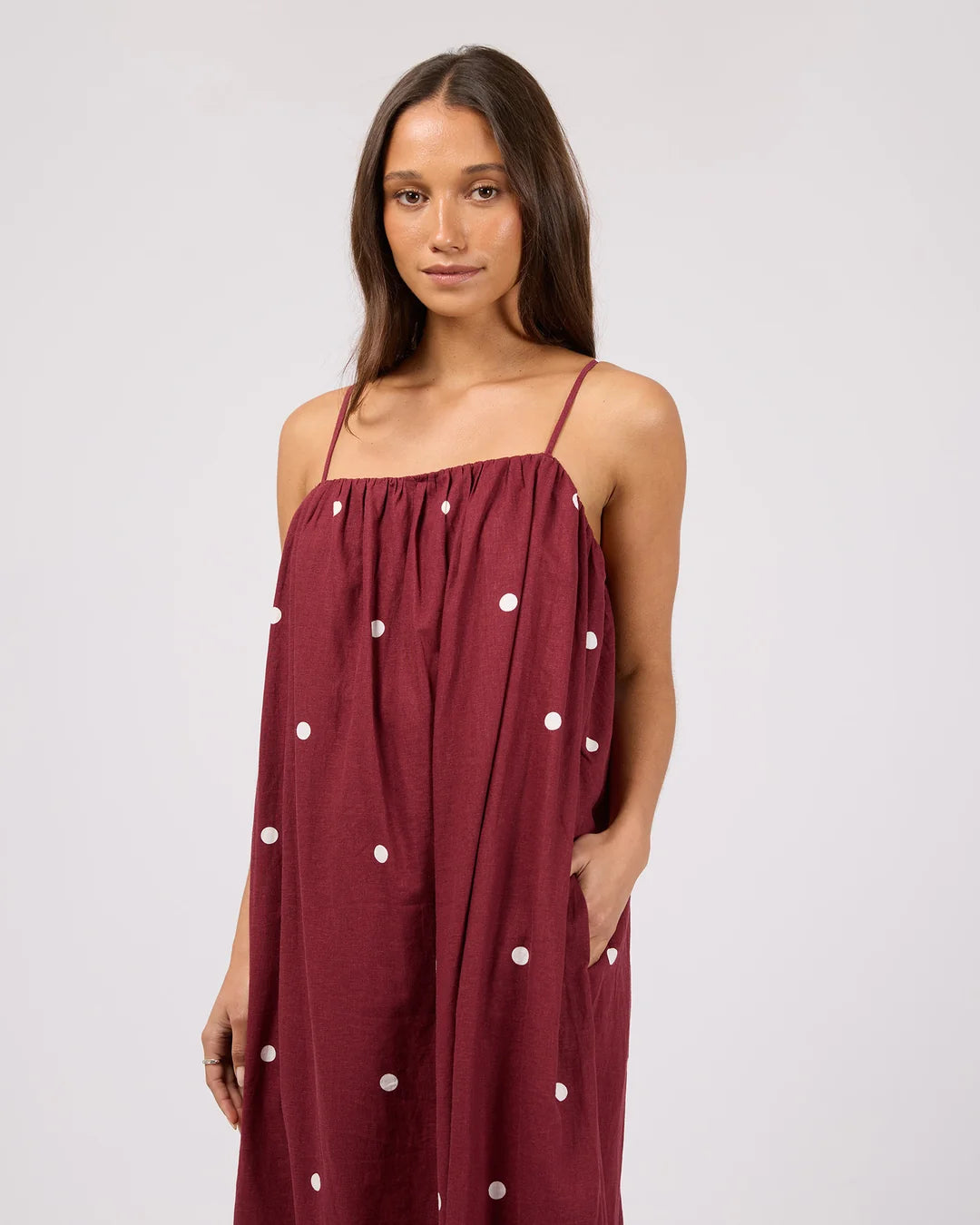 Silent Theory Bordeaux Maxi Dress Cherry