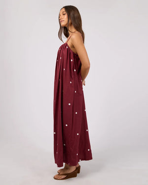 Silent Theory Bordeaux Maxi Dress Cherry
