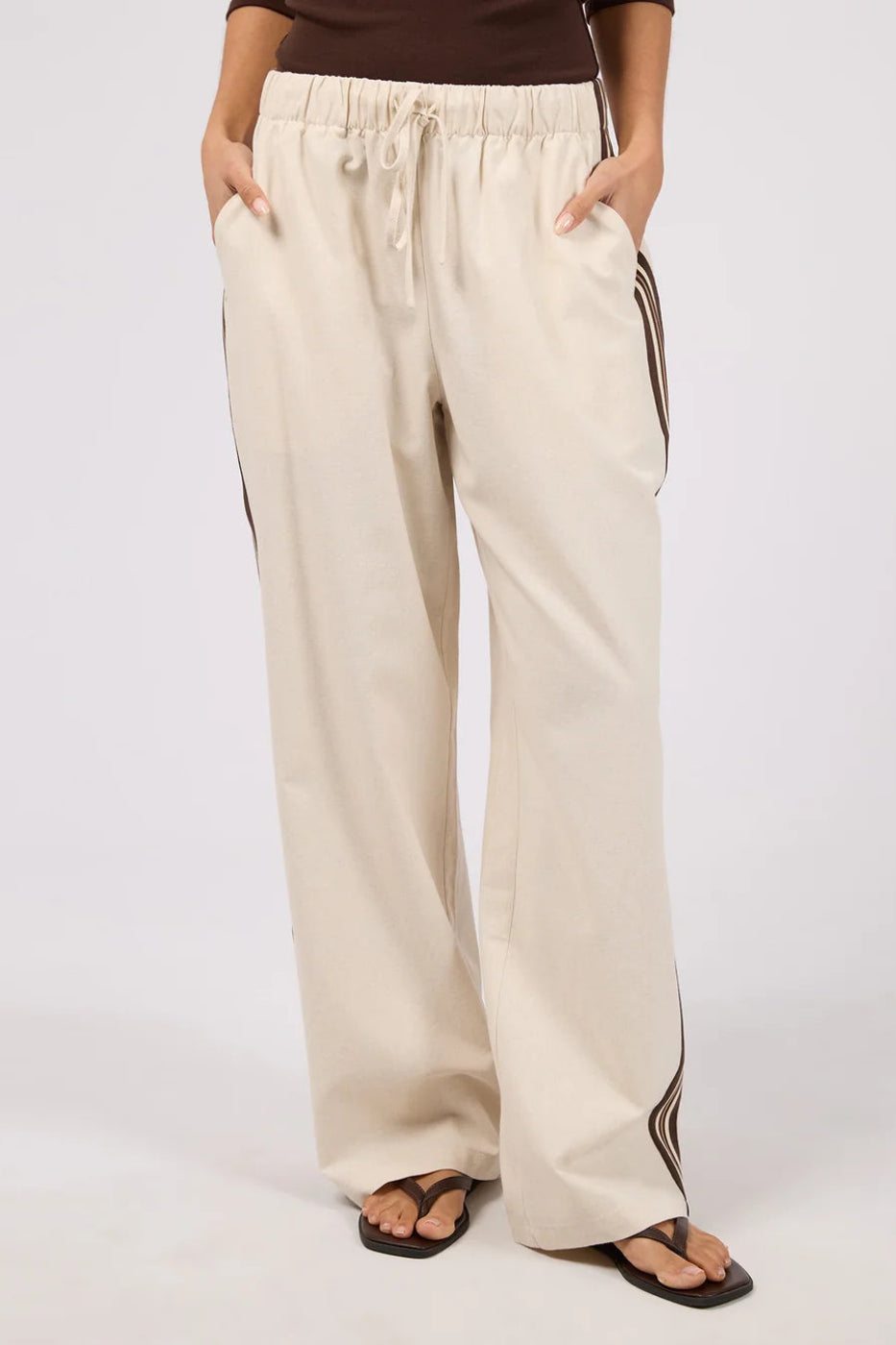 Silent Theory Sloane Trim Pant Natural