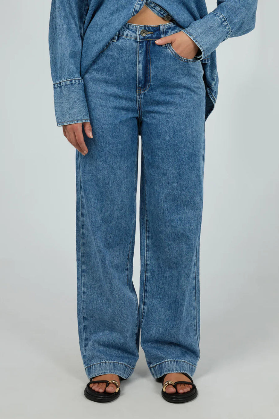 Silent Theory Aster Pant Mid Blue