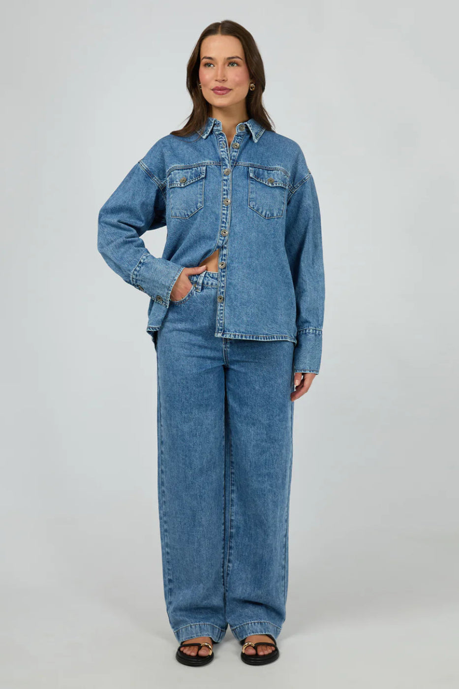 Silent Theory Aster Pant Mid Blue