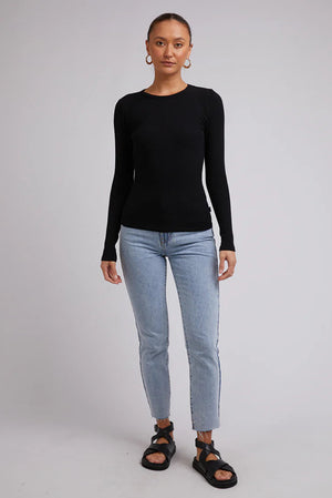 Silent Theory Rib Long Sleeve Black
