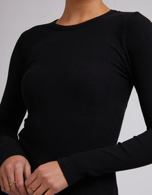 Silent Theory Rib Long Sleeve Black