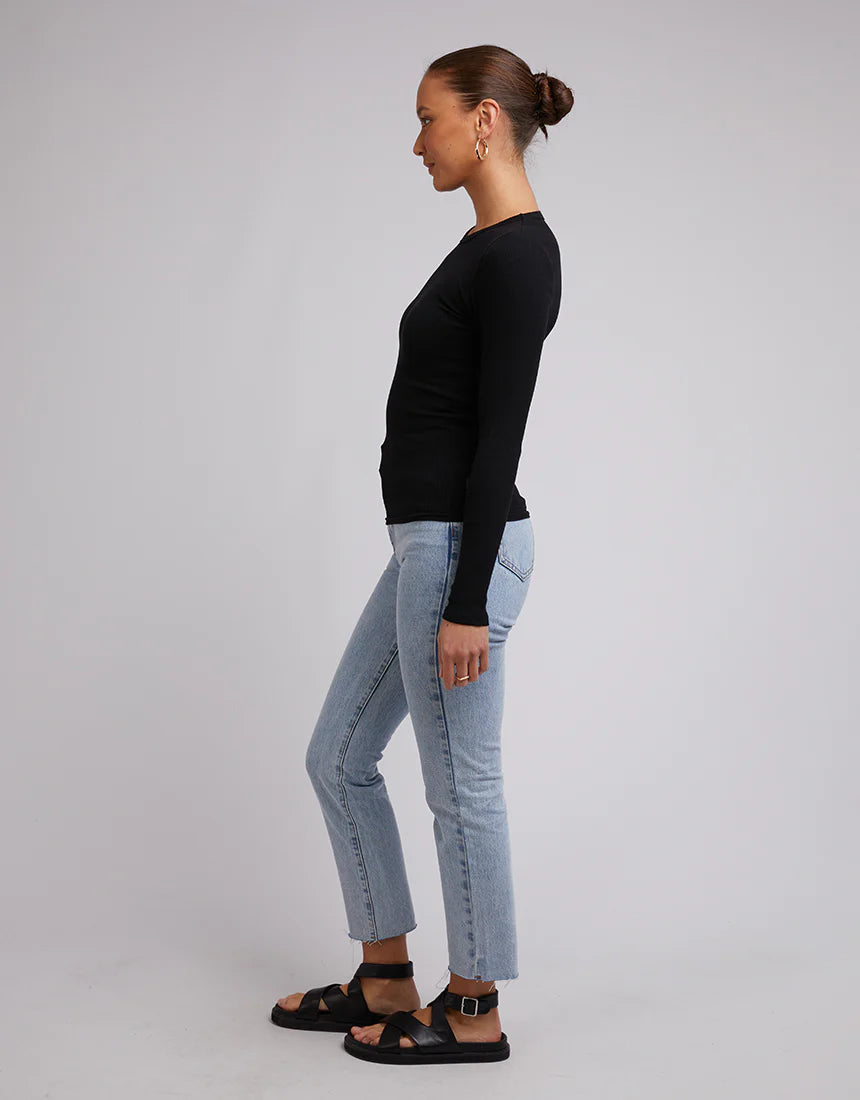 Silent Theory Rib Long Sleeve Black