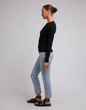 Silent Theory Rib Long Sleeve Black