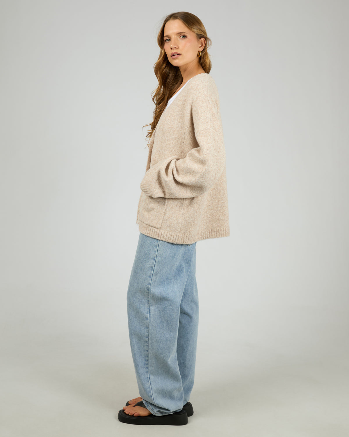 Silent Theory Willow Knit Cardigan Oat